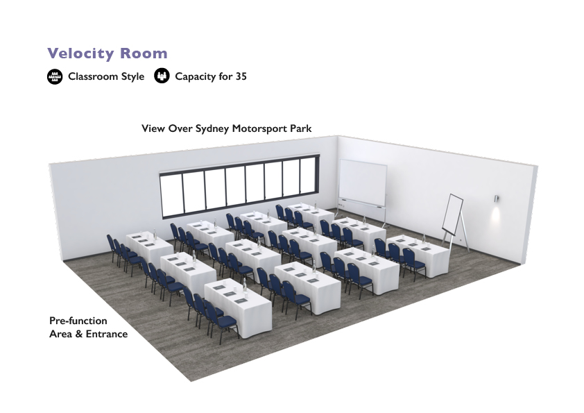 Alpha Hotel Eastern Creek - Velocity Room - Classroom Style